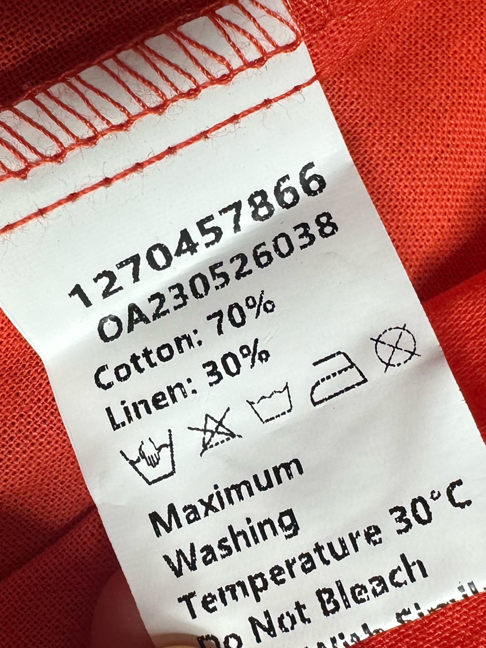 Commense Two Pants Set XS Cotton Linen orange Oversized Boho NEW resort summer - Picture 16 of 16